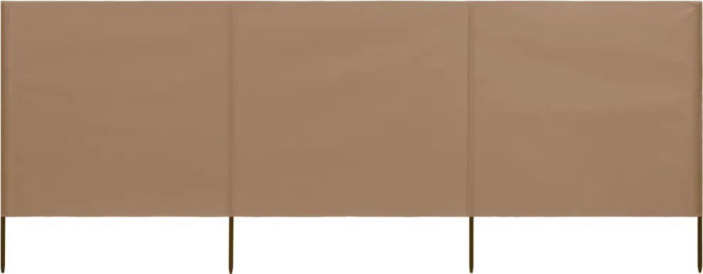 vidaXL tópszínű szövet 3-paneles szélfogó 400 x 160 cm