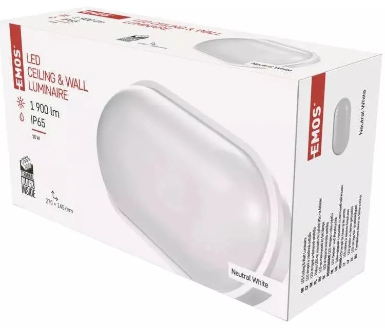 Fehér LED mennyezeti lámpa 14.5x27 cm Qari – EMOS