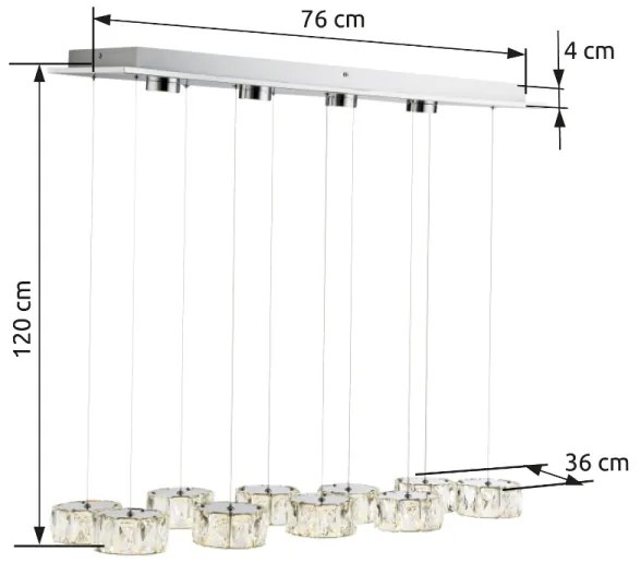 Globo 49350-92H - LED Csillár zsinóron AMUR LED/92W/230V 4000K