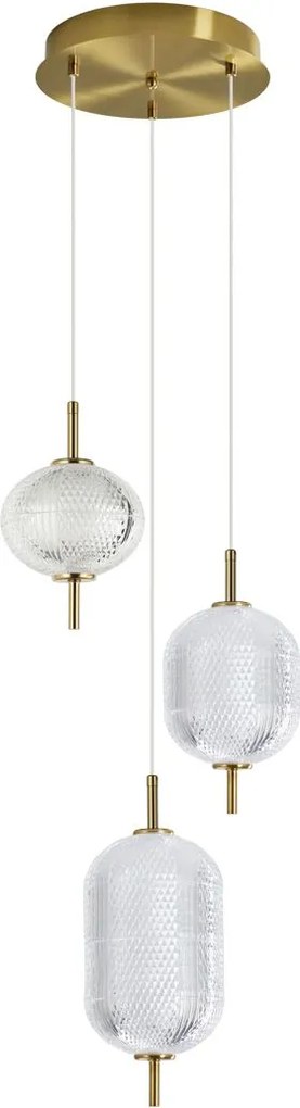 Italux glamour függeszték corado átlátszó arany itxpnd-81438-3-gd