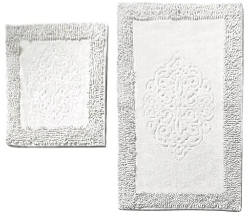 SZETT 2x PIANTE fürdőszobai szőnyeg 60x100 cm fehér