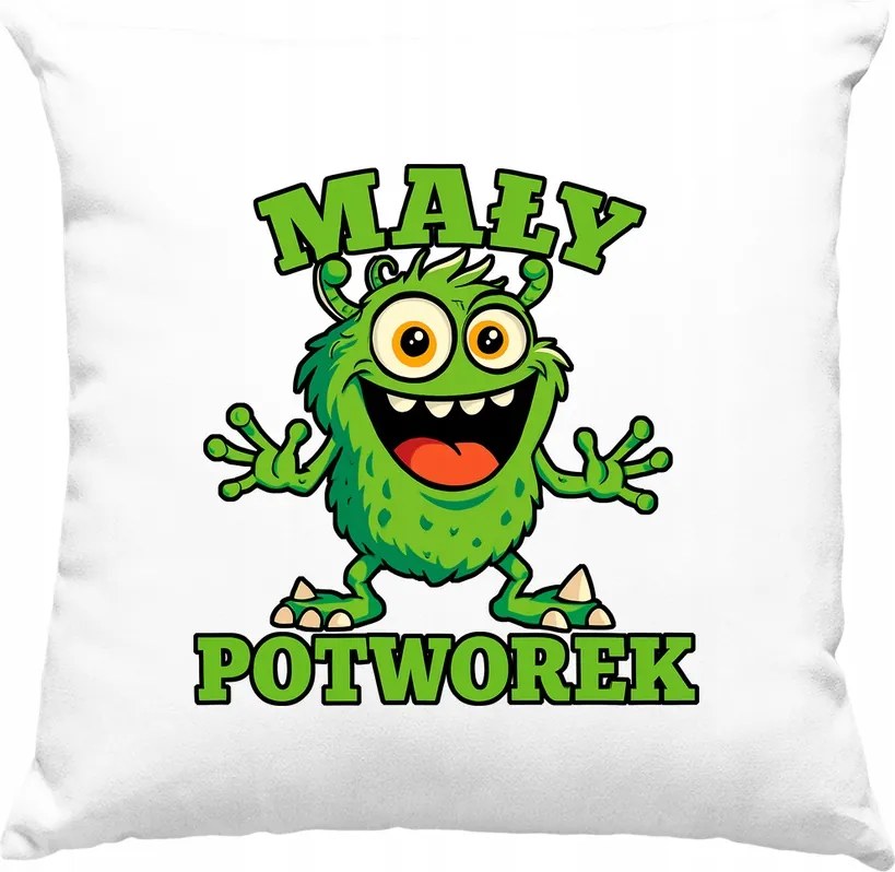 Kis szörny párna gyerekeknek, fehér