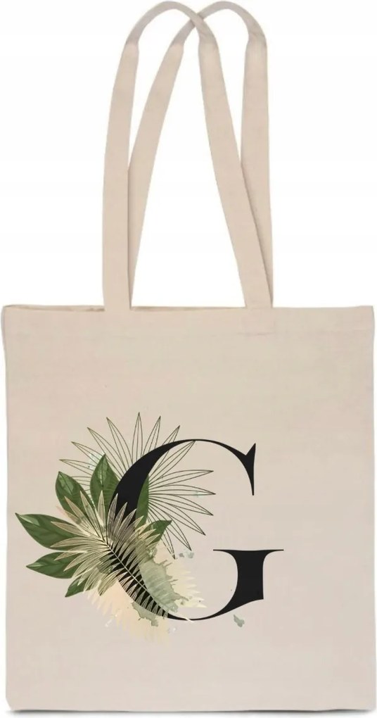 Öko Táska Pamut ekrü G Betűvel monogram Gaia TT_355_e