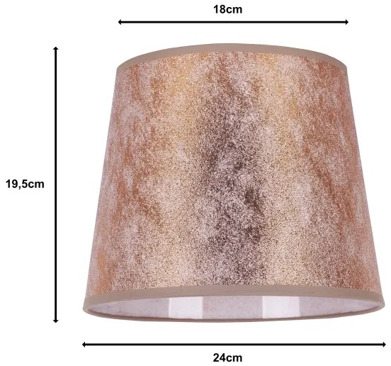 Duolla - Lámpabúra asztali lámpához CLASSIC M E27 átm. 24 cm réz