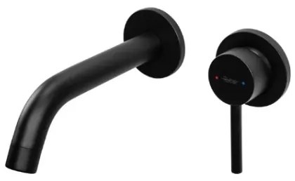 REA-B5332 - OWEN fekete falba süllyesztett mosdócsaptelep