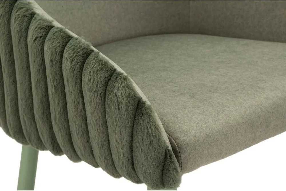 Zöld kárpitozott karfás bárszék szett 2 db-os (ülésmagasság 78 cm) Alaska – Mauro Ferretti