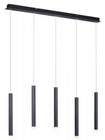 Leuchten Direkt 15205-18 - LED Csillár zsinóron BRUNO 5xLED/4,8W/230V fekete