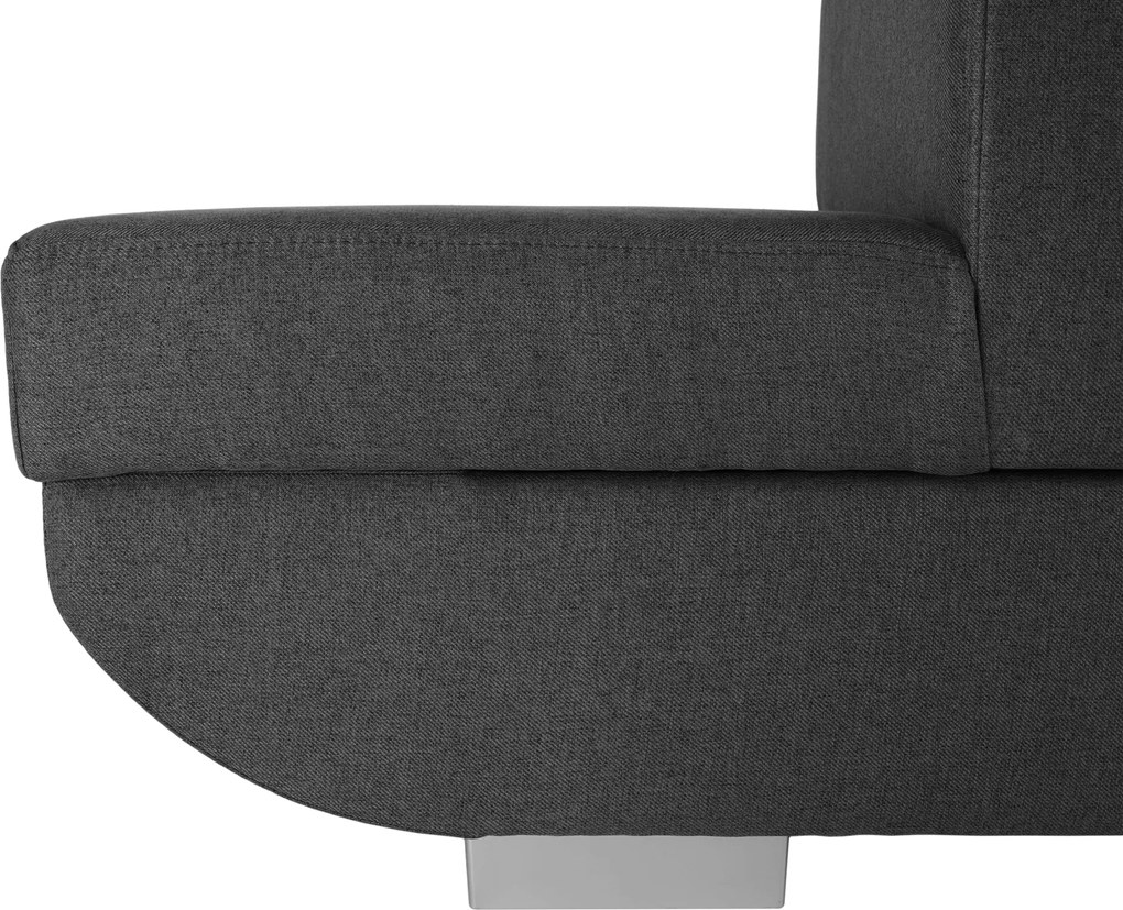 Ülőgarnitúra, sötétszürke, szövet Stark, jobbos, MAVIS