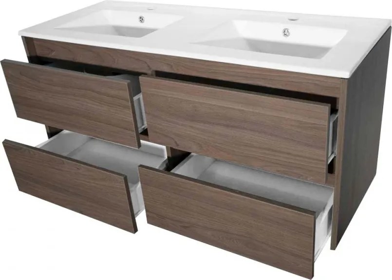 Porto 120 alsó fürdőszoba bútor mosdóval rauna szil színben