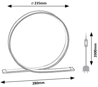 Rabalux 74210 - LED Asztali lámpa AZULA LED/5W/230V 4000K fekete