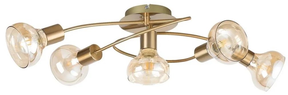 Rabalux 5552 - Csillár HOLLY 5xE14/40W/230V arany