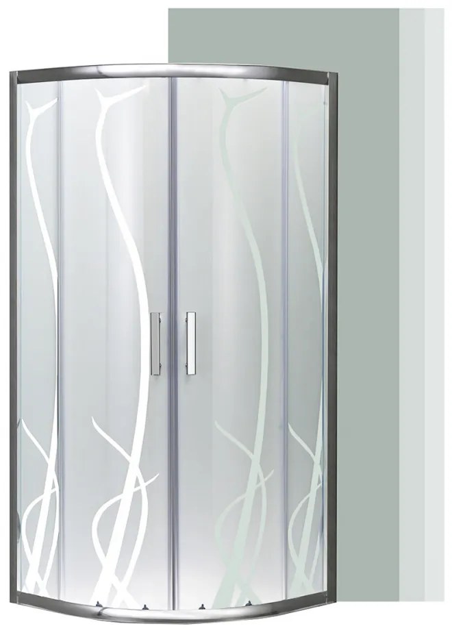 Spirit Bamboo 90x90 cm íves zuhanykabin zuhanytálca nélkül