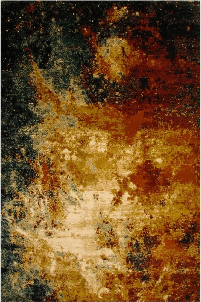 Gyapjú Szőnyeg Nappaliba Omega Mia Piros Absztrakt Többszínű 200x300 cm