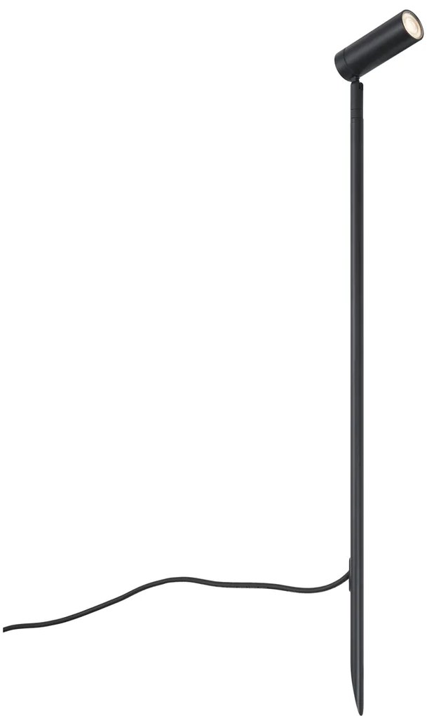 Földbe szúrható spotlámpa fekete 80 cm állítható LED-del IP65 kábellel és dugóval - Carl