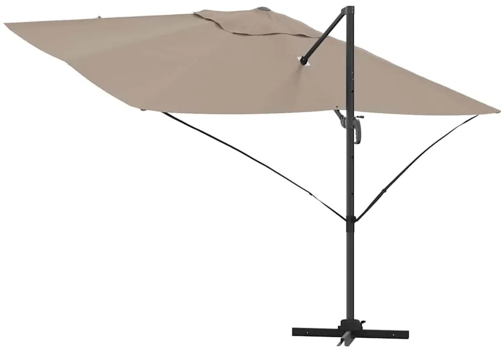 Cantilever Roma Napernyő Taupe és Fekete 352 x 251 x 260 cm