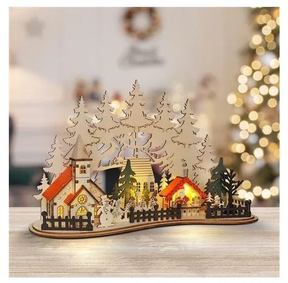 Solight 1V250 - LED Karácsonyi dekoráció LED/2xAAA kisváros