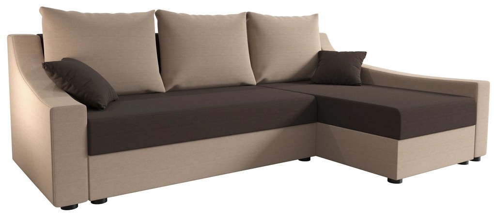 Sarok ülőgarnitúra Opal L (sötétbarna + bézs) (J). 1057312