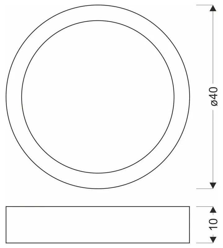 Fehér-natúr színű LED mennyezeti lámpa ø 40 cm Lazio – Candellux Lighting