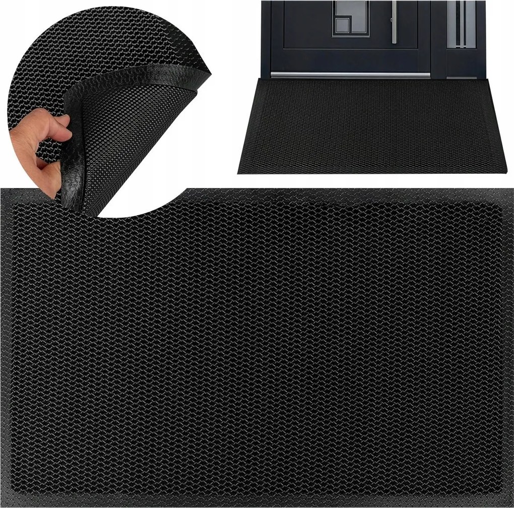 Lábtörlő 3D Ajtó Alábú Cipőbemeneti Külső Csúszásgátló 45x75