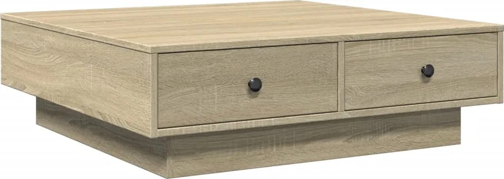 vidaXL sonoma tölgy színű szerelt fa dohányzóasztal 90 x 90 x 28 cm