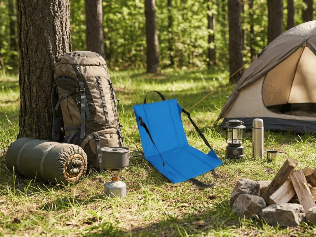 Összecsukható turista szék VENTO 38 cm, kék