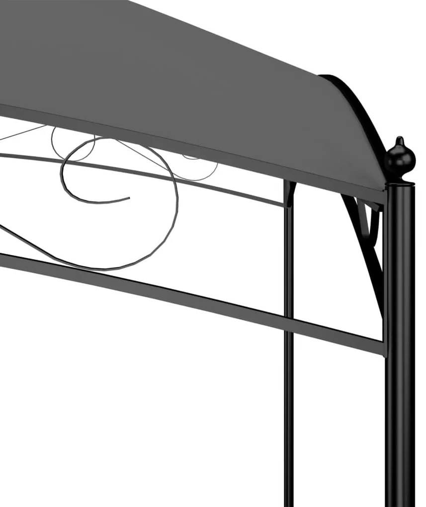 Antracitszürke pavilon 3 x 3 x 2,65 m 180 g/m²