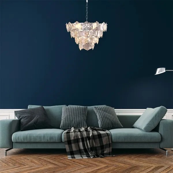 Csillár láncon DIANA 6xE14/40W/230V matt króm