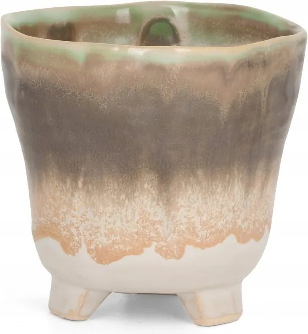 Dekorációs virágtartó Katia 11x11x10 Eurofirany krémszínű