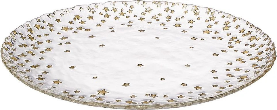 STARS üveg tál, Ø 32 cm