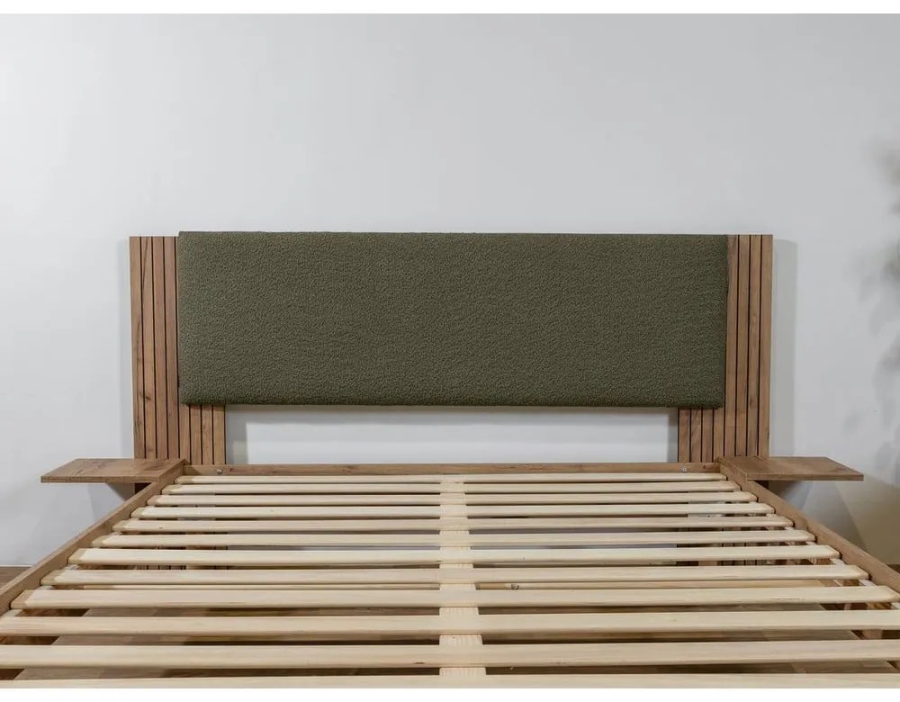 Zöld franciaágy ágyráccsal 140x190 cm Lior – Bobochic Paris