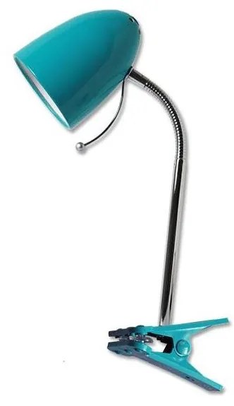 Aigostar asztali lámpa klippel 1xE27/11W/230V kék/krom