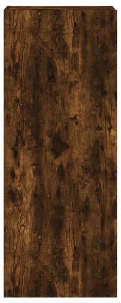 füstös tölgy színű szerelt fa fali TV-szekrény 40,5x30x102 cm