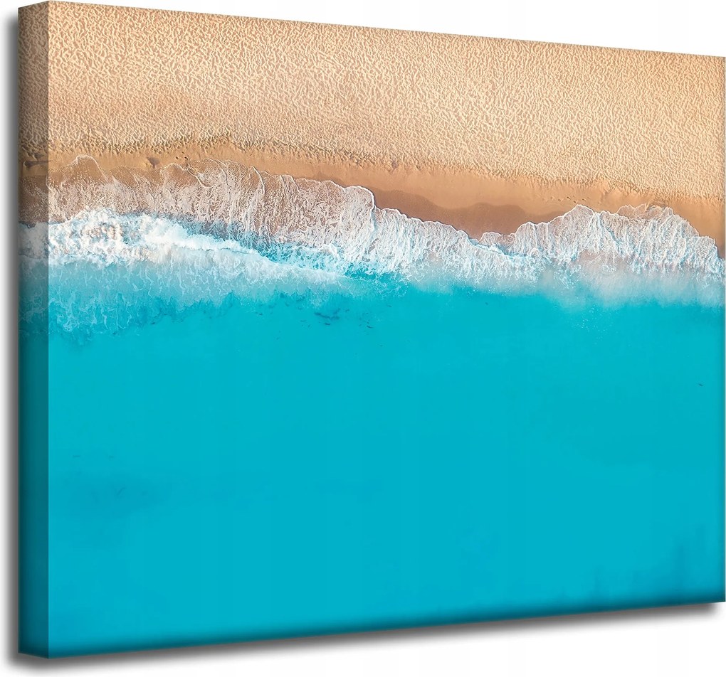 Vászonkép Tengerpart Víz Hullámok Kék 50x40 cm Ideális ajándék