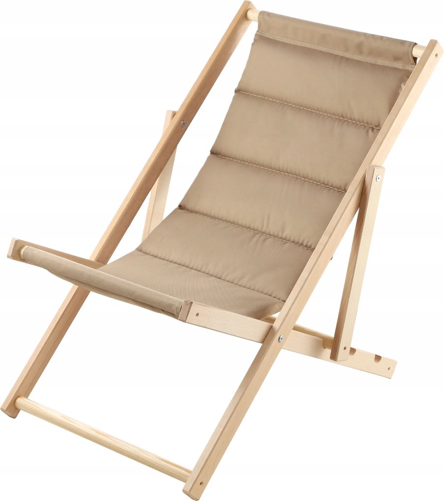 Fából Készült Kerti Strand Napozóágy Összecsukható Párna Lengyel Kiváló Minőségű