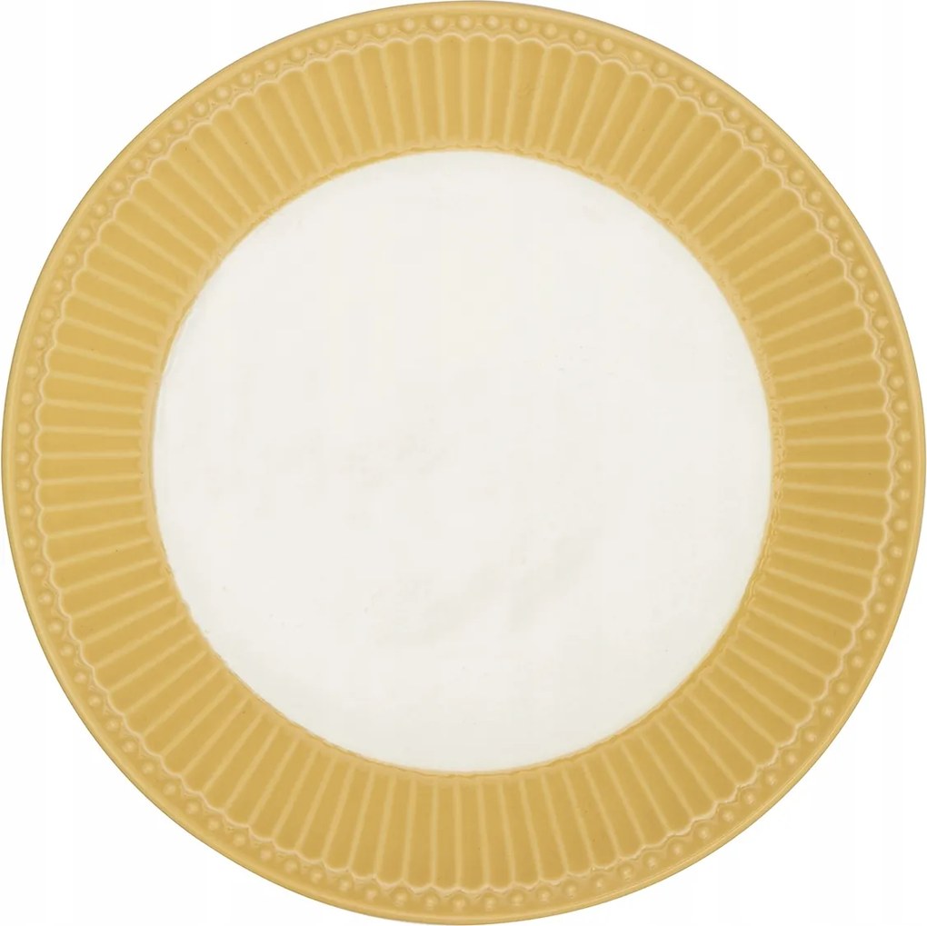 Alice Honey Mustard Green Gate desszertes tányér, 23 cm
