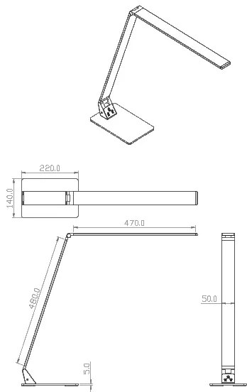 Fabas Luce 3265-30-101-LED WASP 12W/230V állítható lámpa 3000-5000K fekete