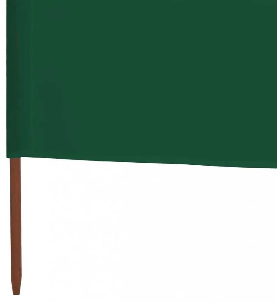 zöld szövet 3-paneles szélfogó 400 x 160 cm
