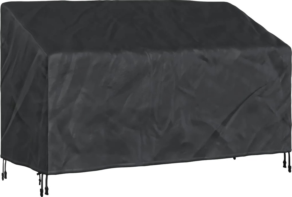 vidaXL Kerti Pad Borító Fekete 165 x 70 x 65 / 94 cm 420D Oxford Szövet