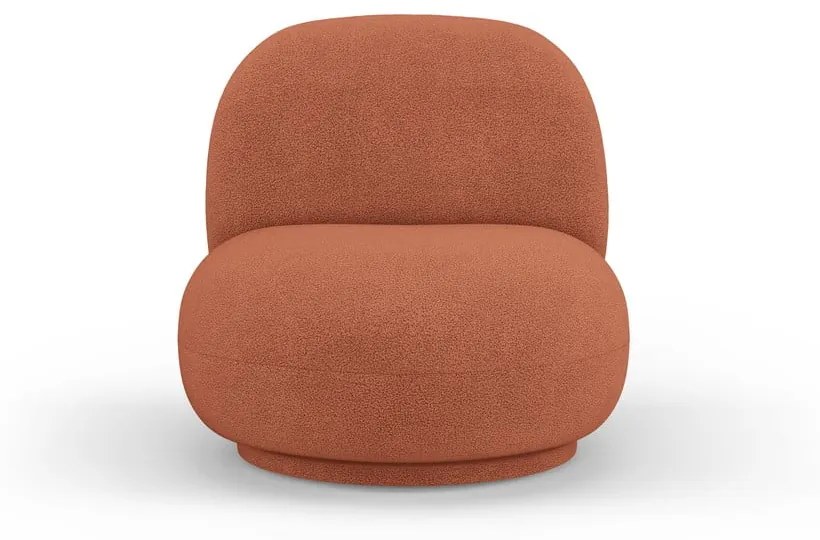 Téglavörös buklé fotel Chuck – Micadoni Home