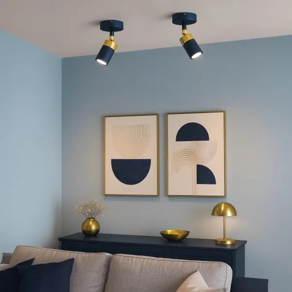 Brilagi - Fali spotlámpa POKER 1xGU10/25W/230V kék