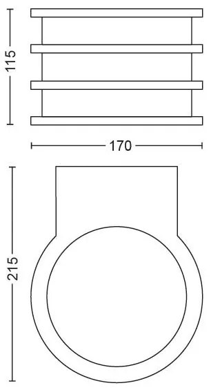 Philips 17401/93/P0 - Hue LUCCA LED kültéri lámpa 1xE27/9,5W/230V IP44