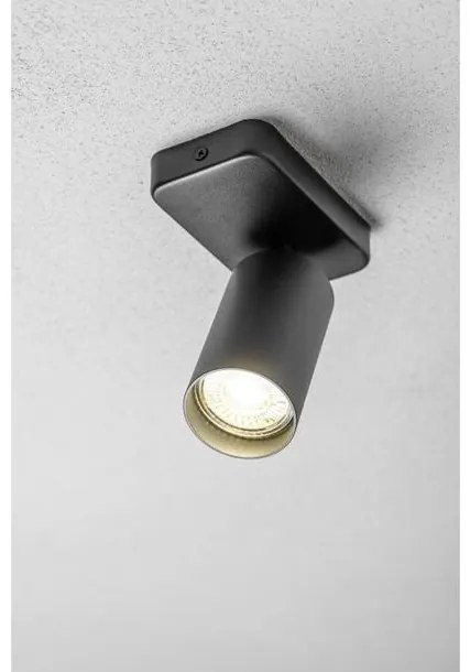 Lámpa Fali lámpatest SANTO BIS, aluminium, IP20, max. 20W,egy , kör, fekete