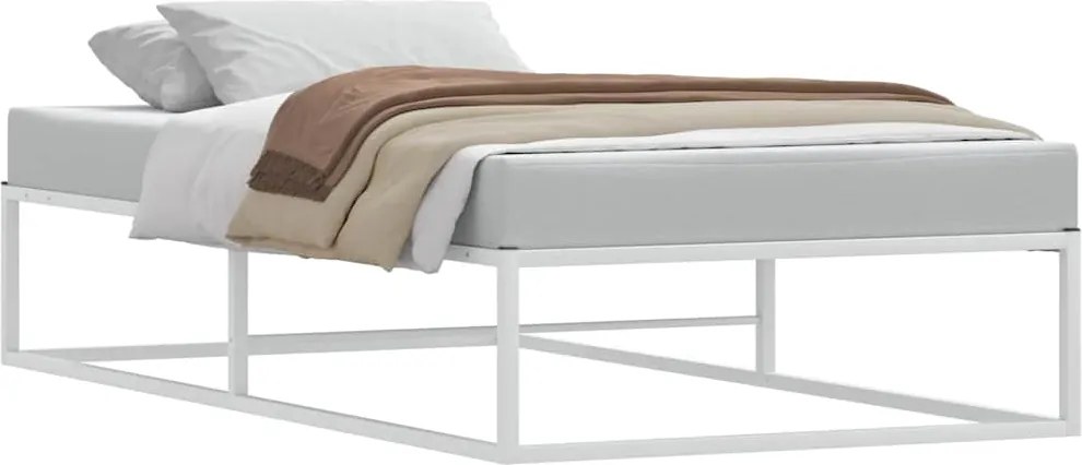 vidaXL ágykeret matrac nélkül Fehér 100x200 cm fém ágykeret