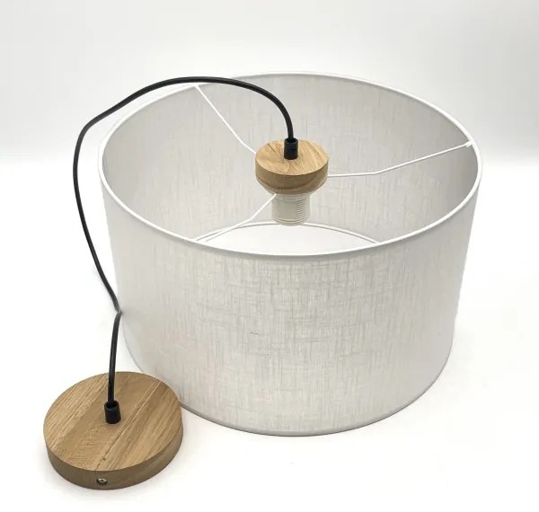 Brilagi - LED Csillár zsinóron ANTHONY 1xE27/60W/230V tölgy/fehér