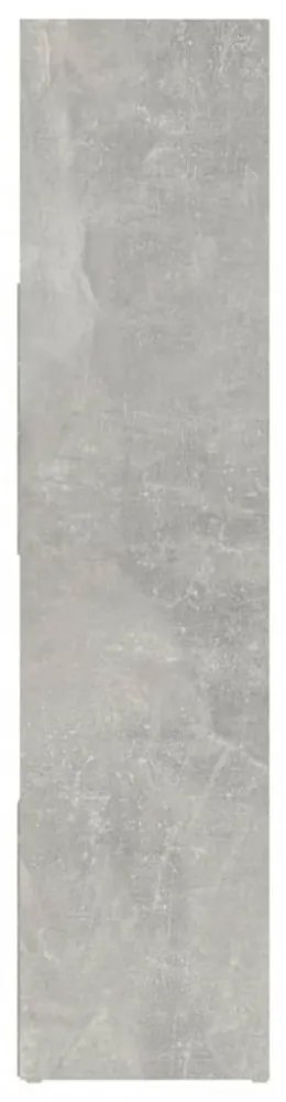 betonszürke térelválasztó könyvszekrény 105 x 24 x 102 cm