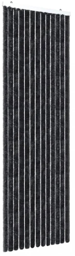 antracitszürke zsenília rovarfüggöny 56 x 200 cm