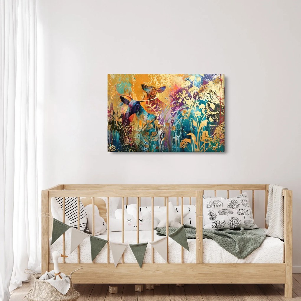 Kép - Absztrakt festmény a természetről (90x60 cm)