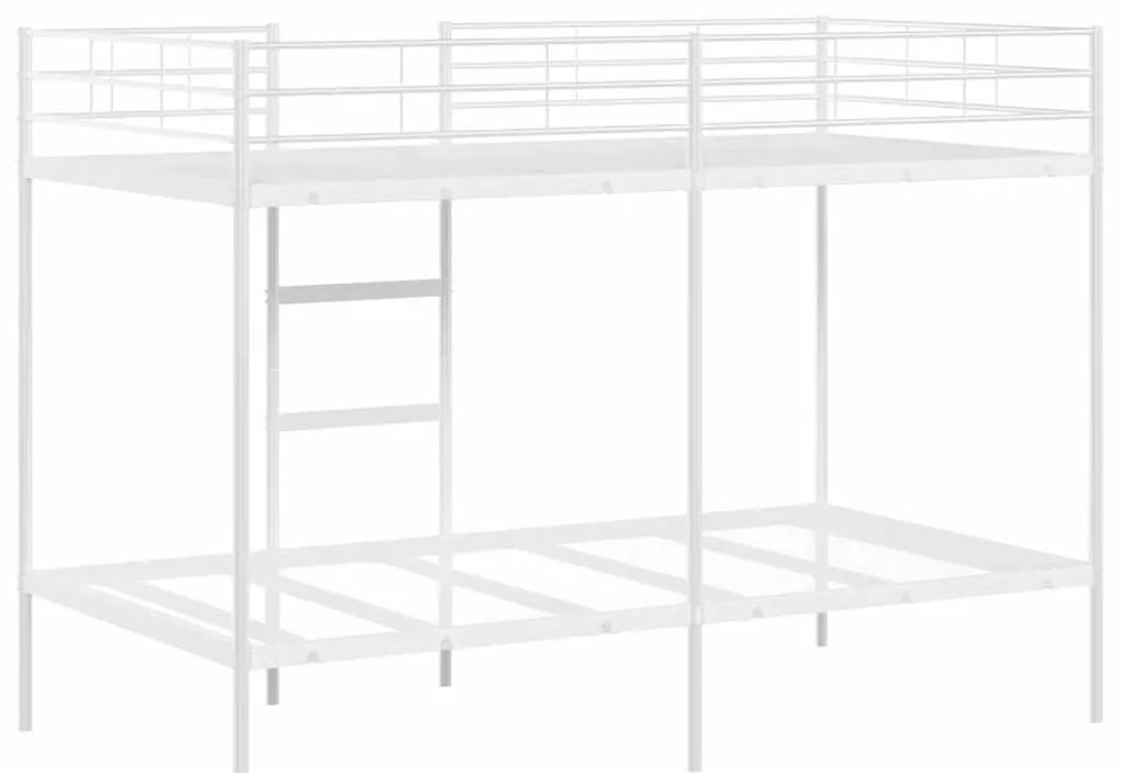 fehér acél emeletes ágy matrac nélkül 100 x 200 cm