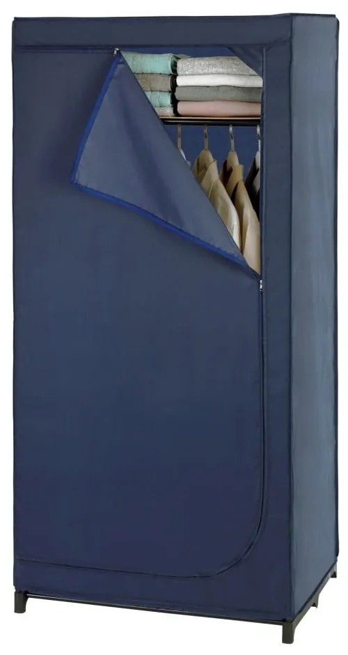 Business kék szövet tárolószekrény, magasság 160 cm - Wenko