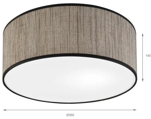 Mennyezeti lámpa SIRJA 2xE27/15W/230V Ø 35 cm barna